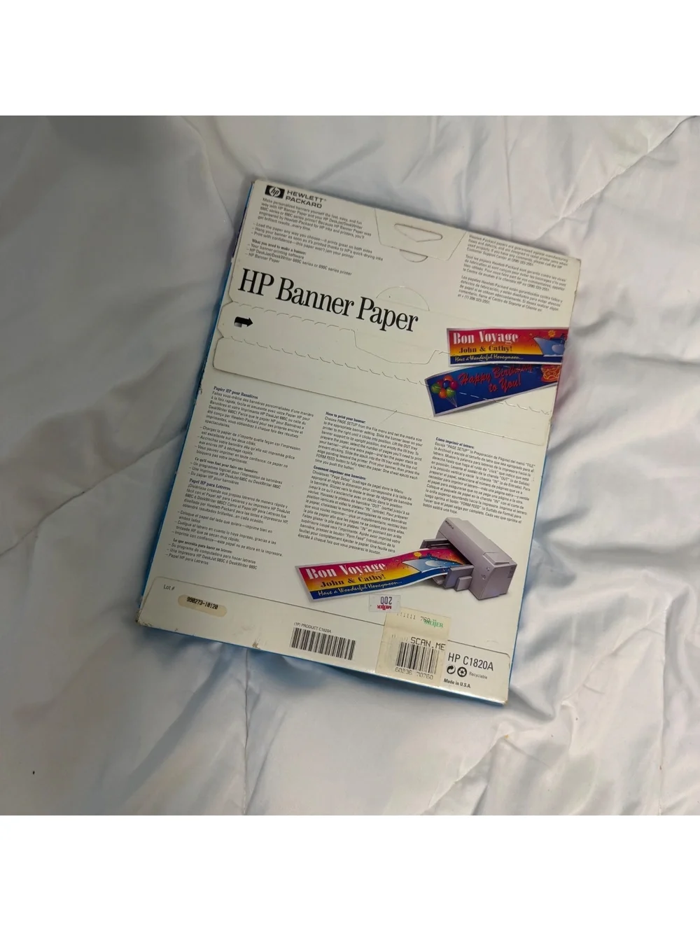 NWT HP banner paper for inkjet printer # HP C1820A
